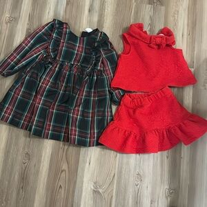 Janie and Jack outfit and Gap Christmas dress
